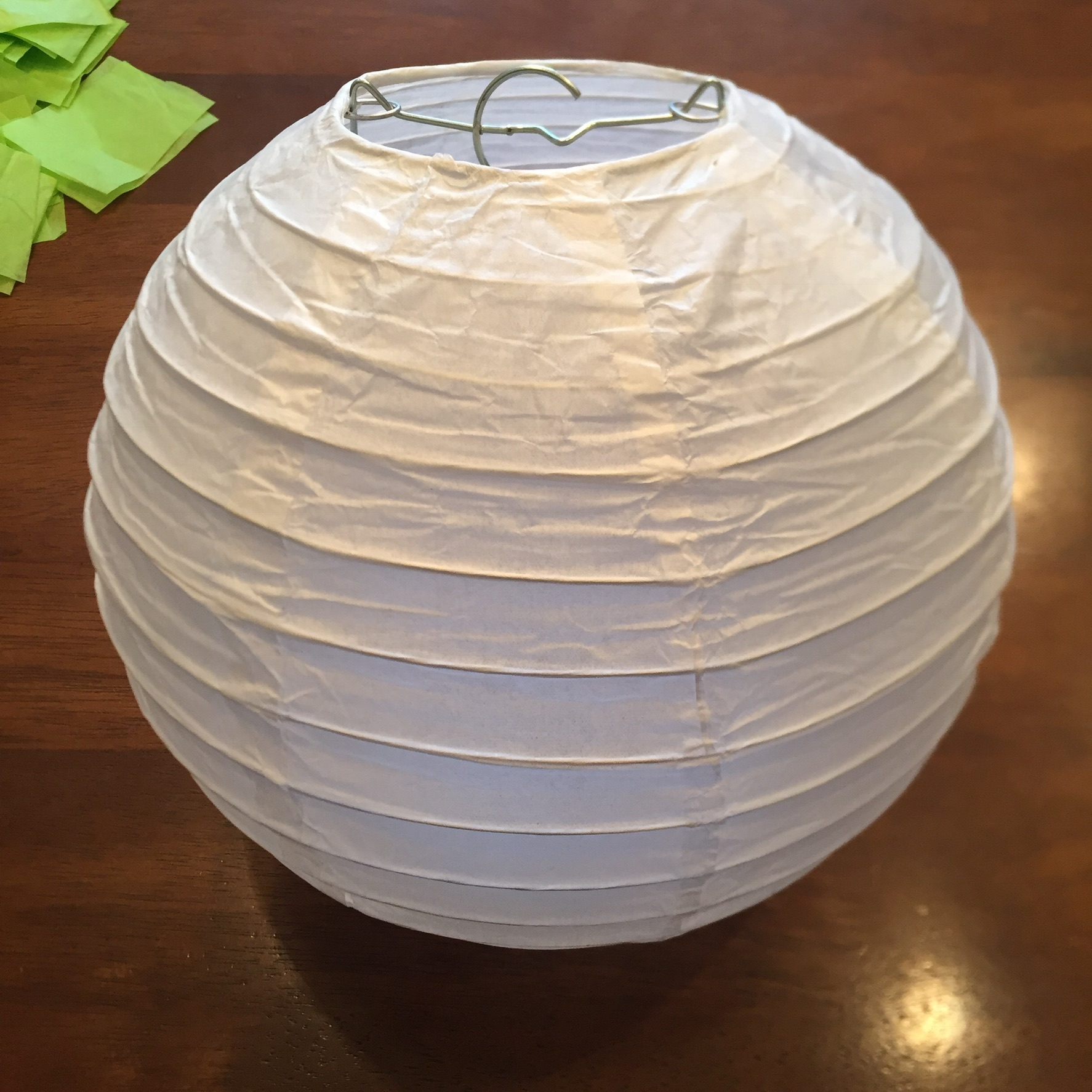 Tissue paper covered lantern