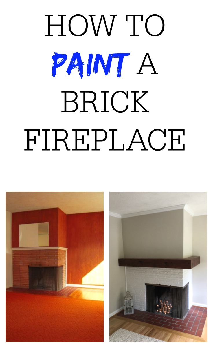 How to paint a brick fireplace