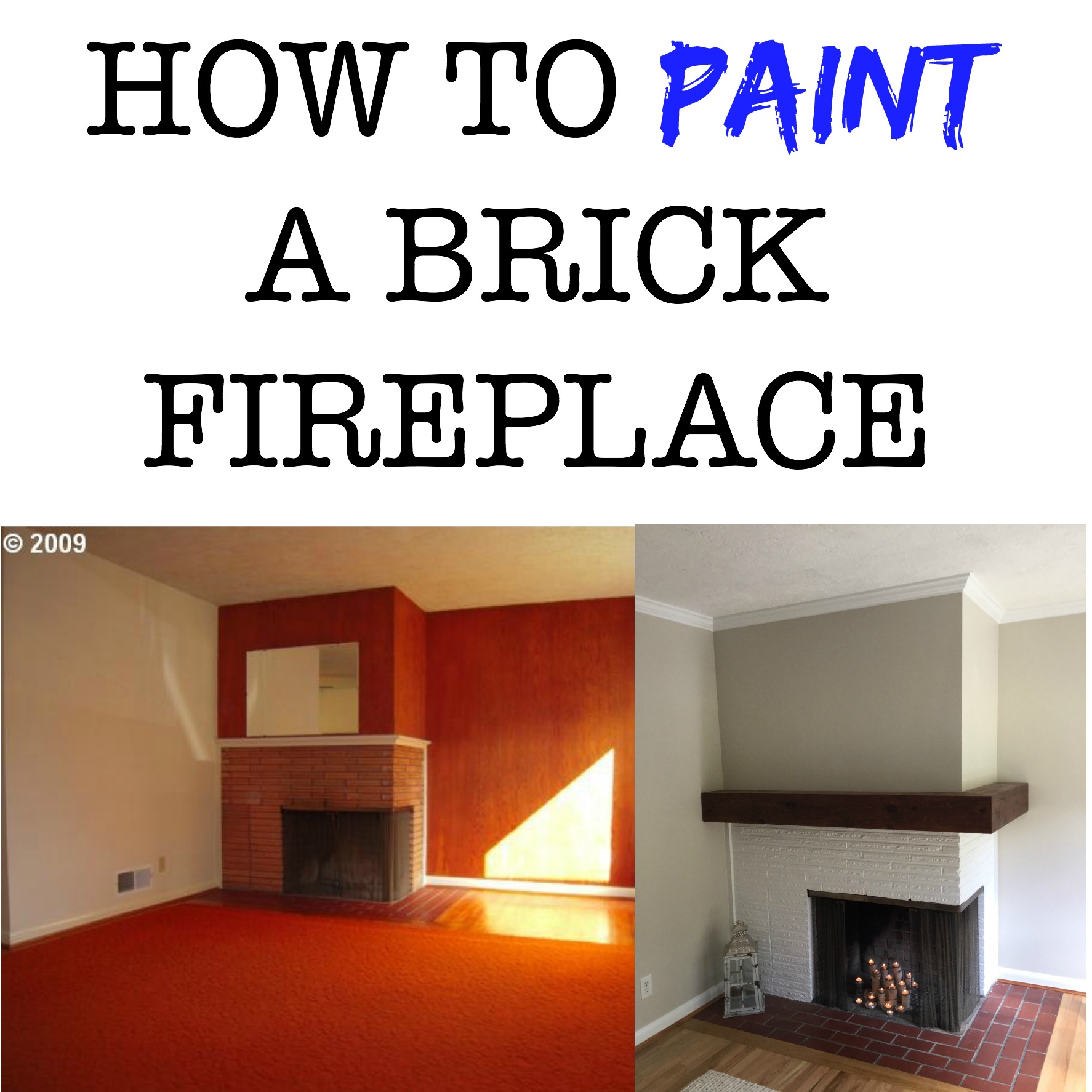 How to paint a brick fireplace