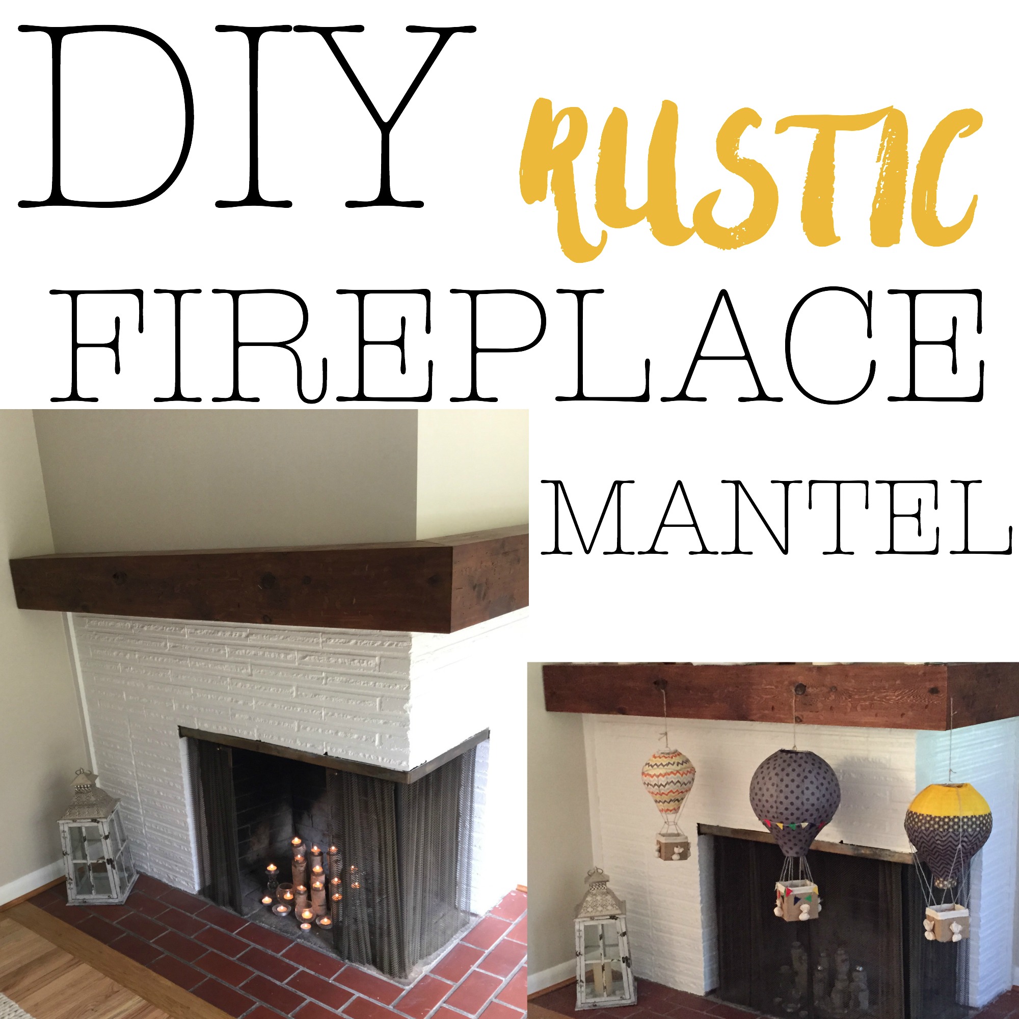 rustic fireplace mantel