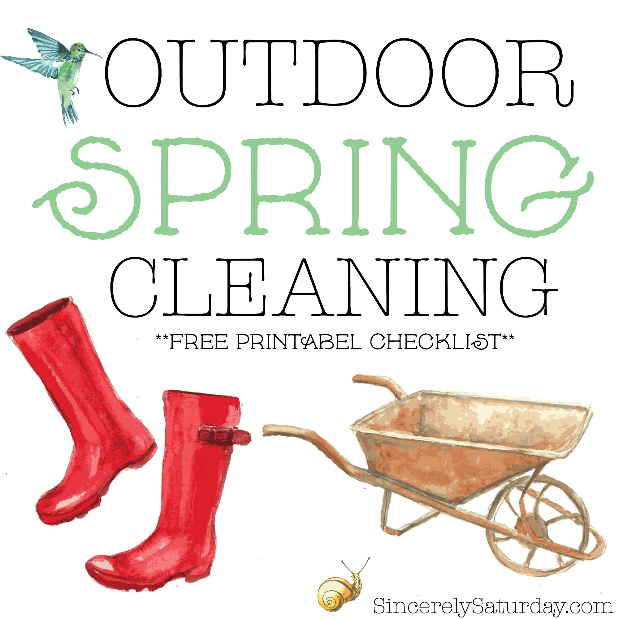 Spring  cleaning with free checklist
