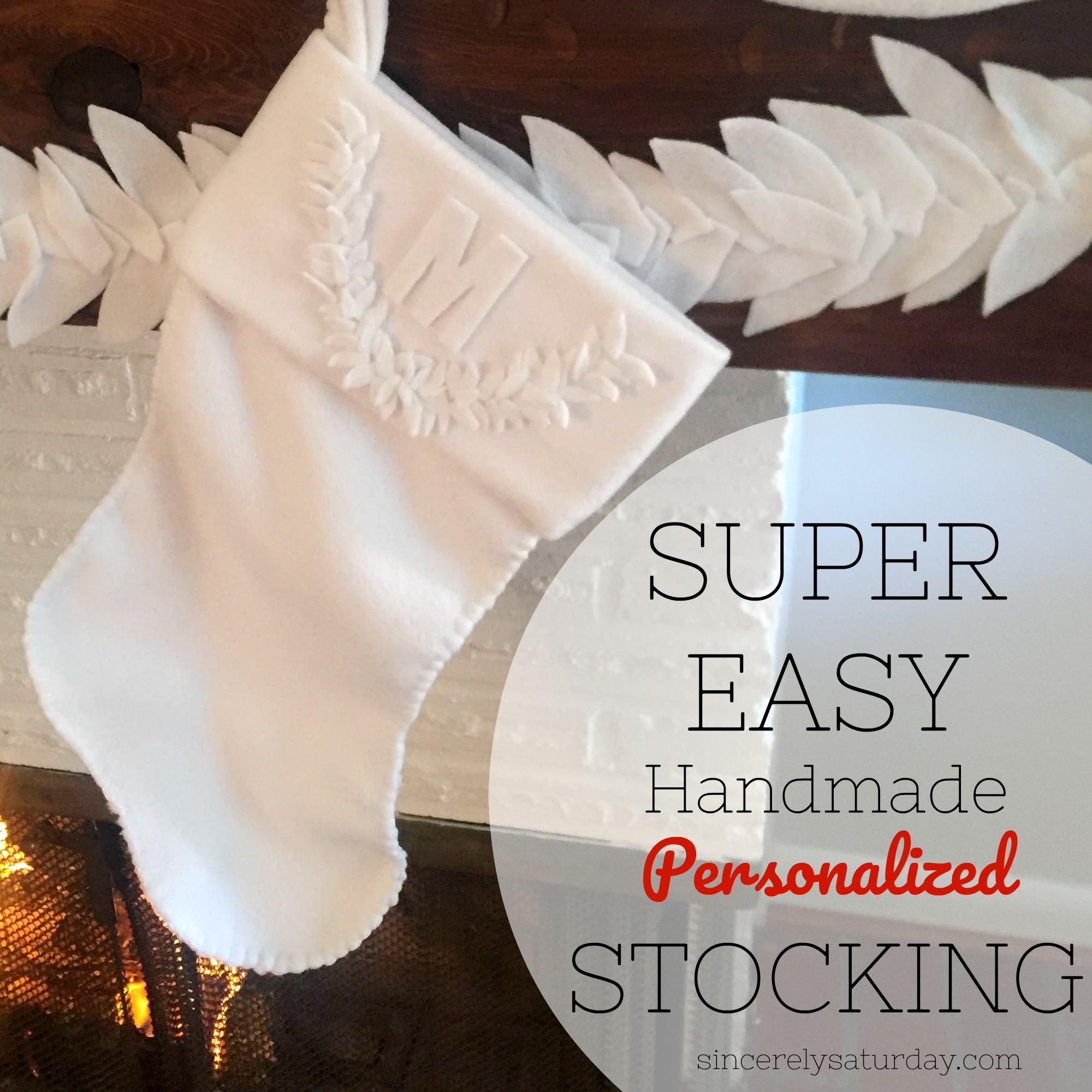 Super easy handmade personalized stocking