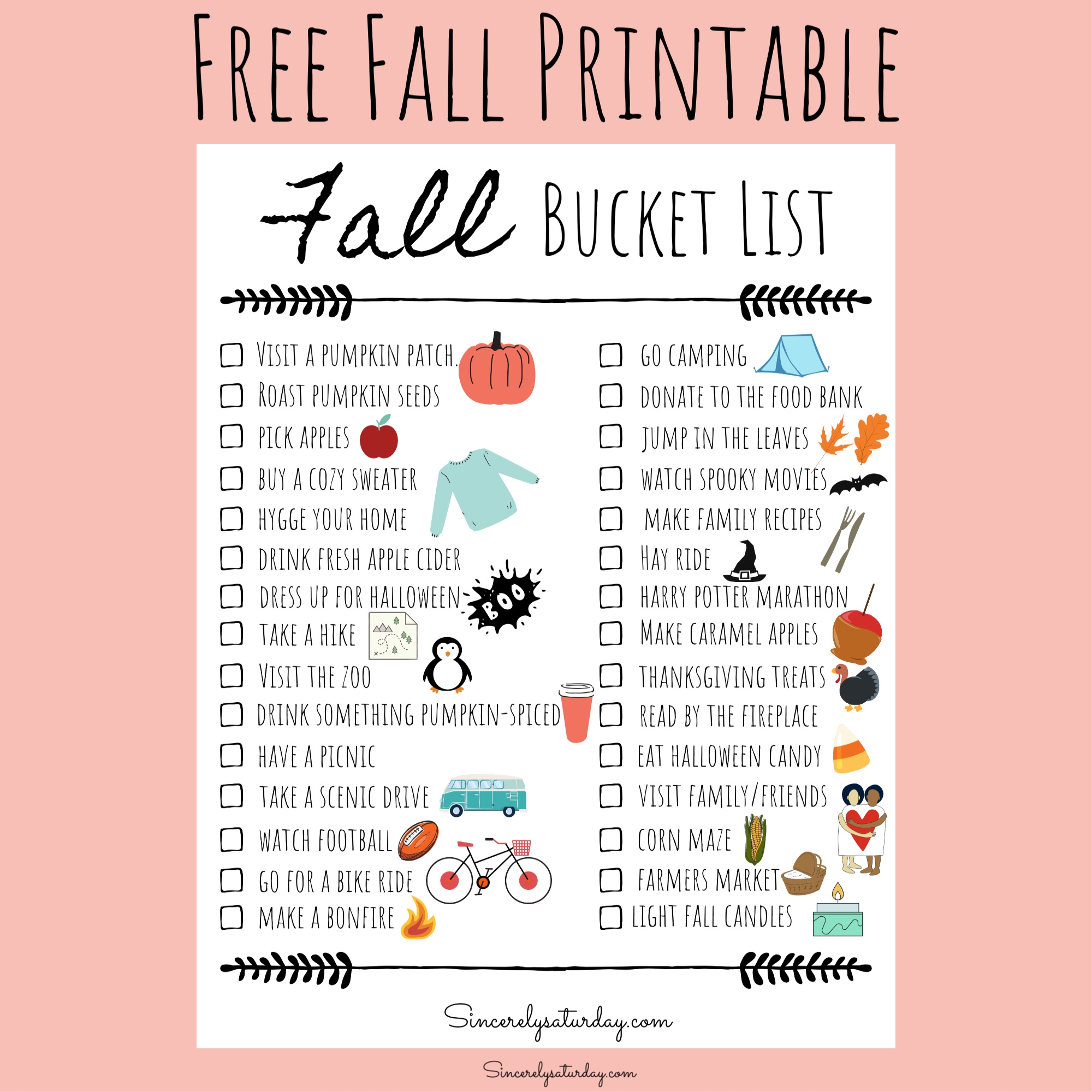 Free fall printable