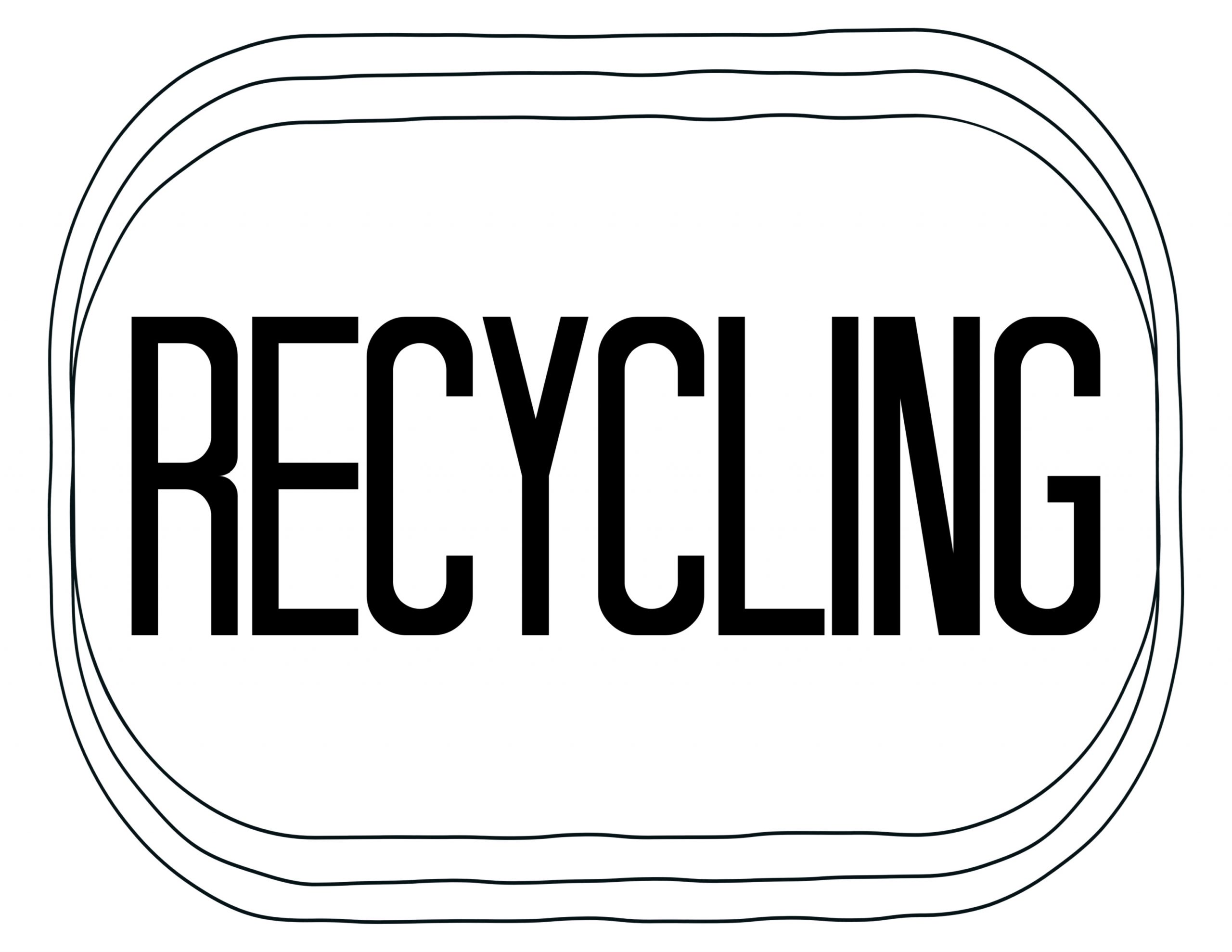 free printable recycling sign