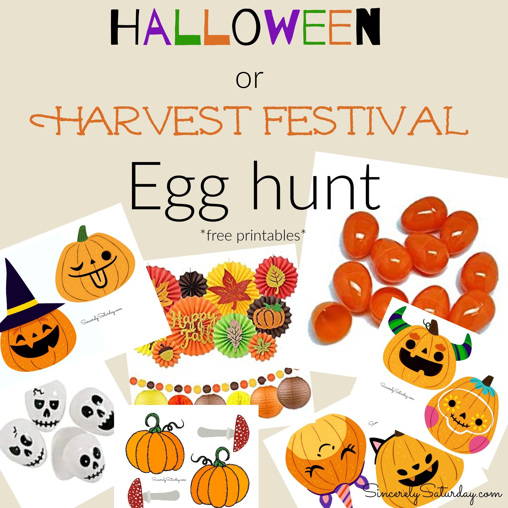 Halloween or harvest egg hunt