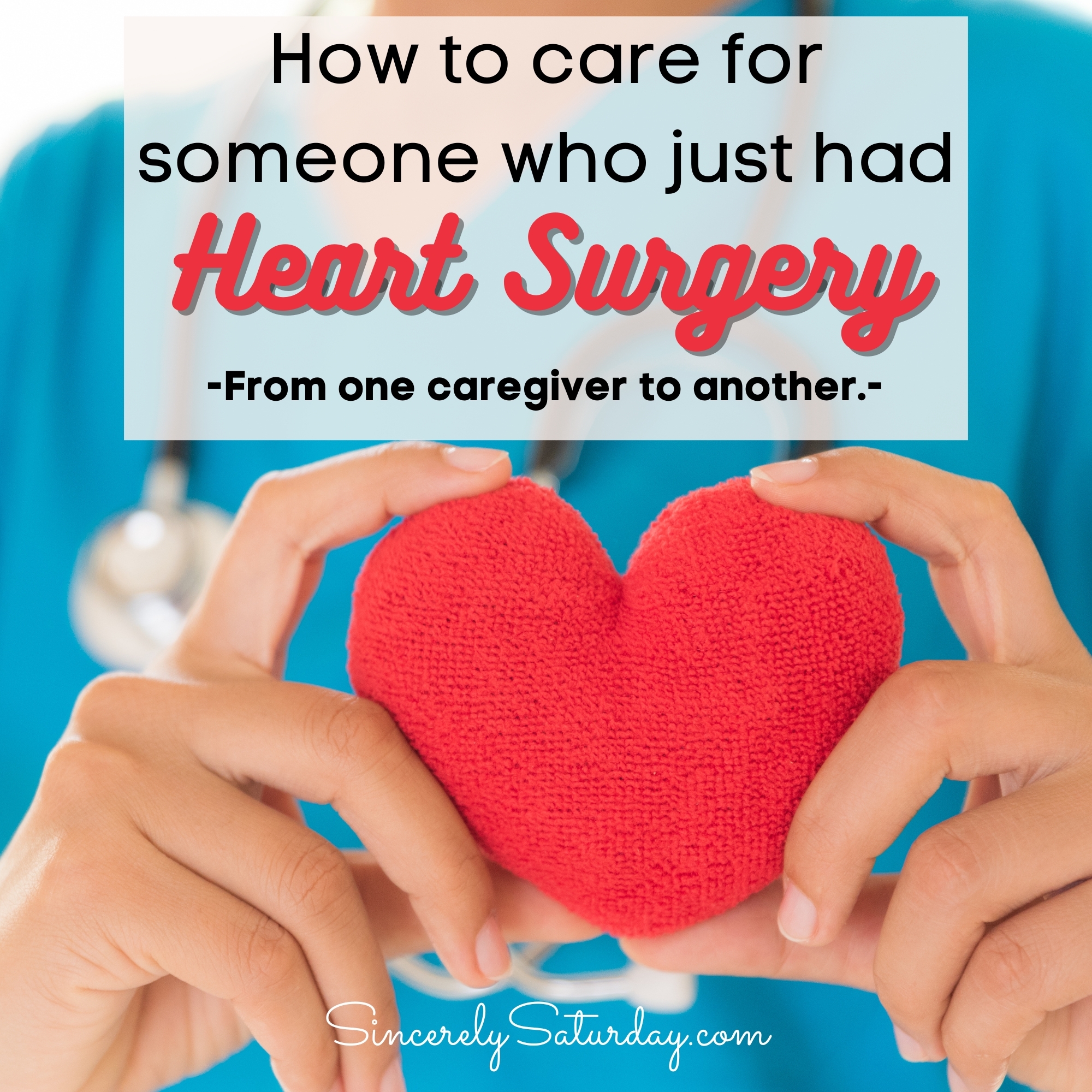 How to care for someone who just had open heart surgery - from one caregiver to another.