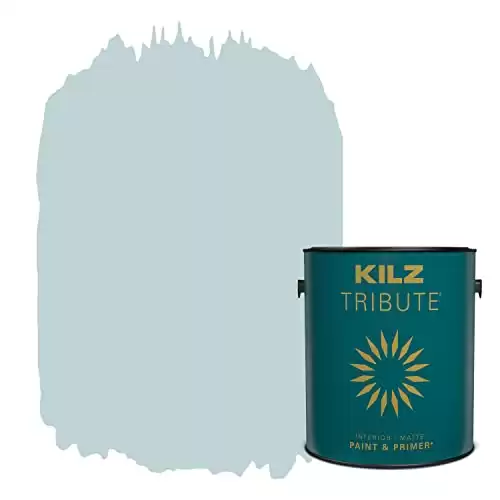 KILZ TRIBUTE Paint & Primer, Interior, Matte, Almost Aqua, 1 Gallon