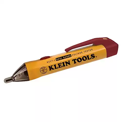 Klein Tools NCVT-2 Voltage Tester, Non-Contact Dual Range Voltage Tester Pen for Standard and Low Voltage, with 3 m Drop Protection