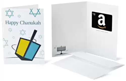 Amazon.com $10 Gift Card in a Greeting Card (Happy Chanukah Design)