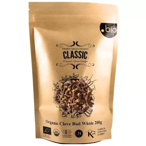 Organic Clove Bud Whole - Whole Cloves Organic for Cooking from Sri Lanka | Organic Spice Shop 7 oz (200g) Eco-Friendly Resealable Bag