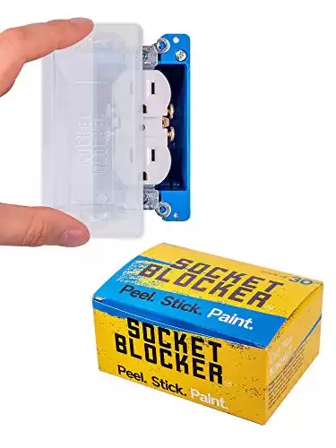 Socket Blocker The Smarter Outlet Cover for Drywall & Painting Better Than Tape for Remodeling & DIY Projects - 30 Pack