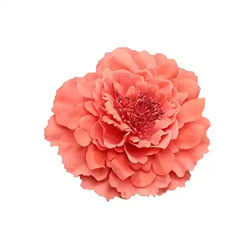 Kewl Fashion Women's Bohemia Peony Flowers Hairpin Hair Clip Flower Brooch (Watermelon #1)