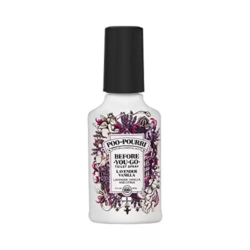 Poo-Pourri Before-You-Go Toilet Spray, Lavender Vanilla, 4 Fl Oz - Lavender, Vanilla and Citrus