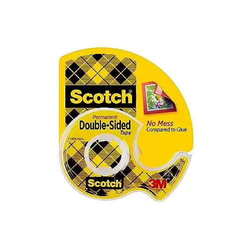 Scotch Double Sided Tape, 0.75 in. x 300 in., 1 Tape Dispenser