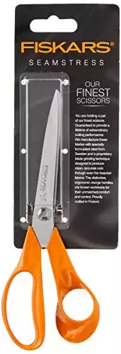 Fiskars 01-005437 Heritage Seamstress Scissors, 8 Inch, Stainless Steel, Orange and White