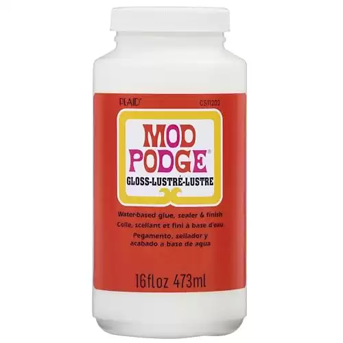 Mod Podge Gloss Waterbase Sealer, Glue (16-Ounce), CS11202 Finish, 16 oz