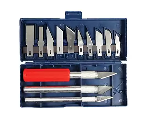 SE 16-Piece Hobby Knife Set with Aluminum Collet Chucks - 813PK