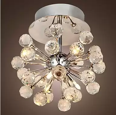 LightInTheBox Max 10W K9 Crystal Chandelier with 6 Lights in Globe Shape, Mini Style Chandeliers Modern Ceiling Light Fixture for Hallway, Bedroom, Living Room Voltage=110-120V