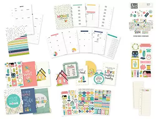 Carpe Diem Home Planner - A5 Inserts and Accessories - Home Planner Insert Set, Tab Dividers, Dashboards, Doc It Journal, Bookmark Tablet and Stickers