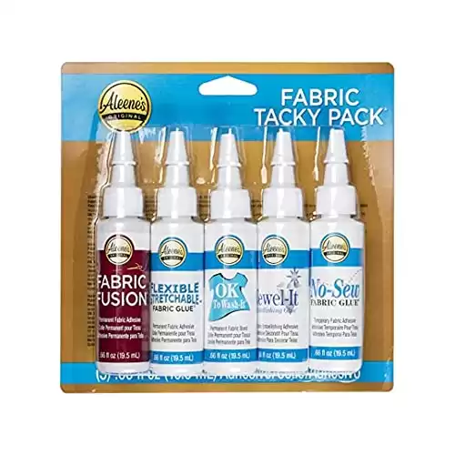 Aleene's Tacky Pack Fabric Glue, 5pk, 0.66 Fl Oz