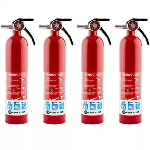 First Alert Home1-4, First Alert  Standard Home Fire Extinguisher, Red 4pk