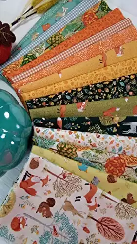 Forest Fall Fabrics Makower Andover Fabrics Quilting Cotton ~ 16 Fat Quarters Bundle ~ 4 Yards Total